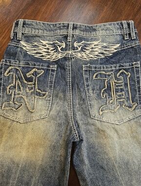 Nwot Ninth Hall Straight Leg Distressed Patch Jean Size 4
